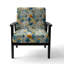 Chaise contemporaine avec accoudoirs en velours et motif éclectique Contemporary Harmony
