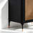 36" Freestanding Single Sink Solid Wood Mid-Century Glam Bath Vanity with Engineered Marble Top-596101668