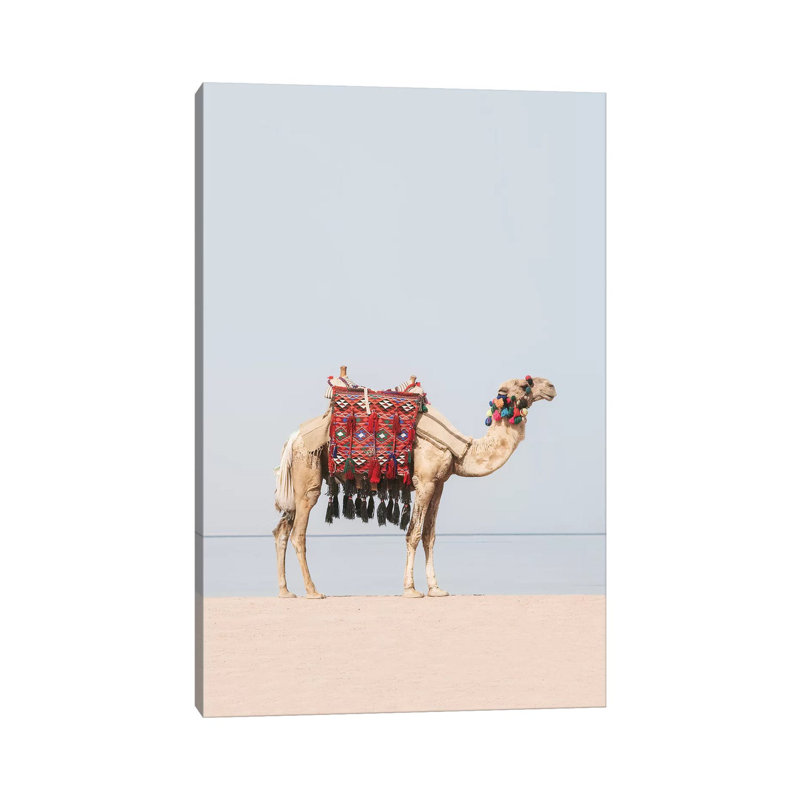 Camel in the Desert par Sissi & Seb - reproduction de photo sur toile tendue, H 18 po x l 12 po x 1,5 po