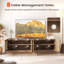Farmhouse TV Stand for TVs up to 75 Inches with 2 Cabinets