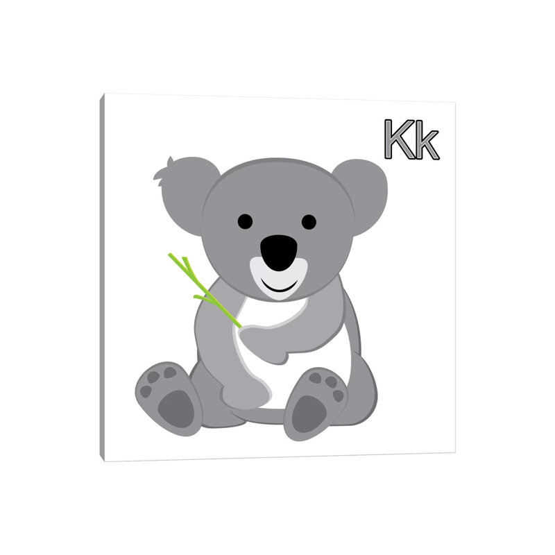 K Is For Koala - Wrapped Canvas Print, 93.98 cm H x 93.98 cm W x 3.175 cm D