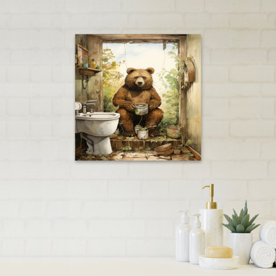 Bears Bathroom Break 1 - Toilette, art mural