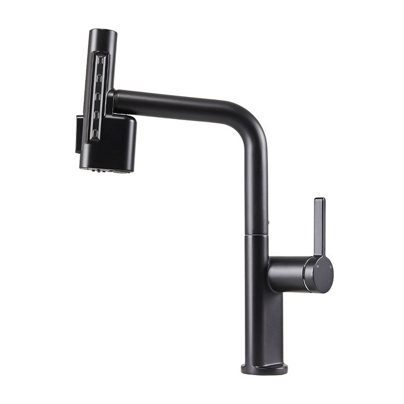 Fairmont Park Pull Out Kitchen Faucet, Matte Black