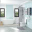 Lavabo de salle de bain mural rectangulaire en céramique 21 "x 16" avec trou de robinet simple