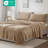 4 PCS King Micro Plush Sheet Set Taupe