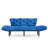 Modern 3-Seat Sofa-Bed, Blue Polyester Fabric, 72.8 x 33.5 x 27.6 inches | 100% Metal Frame, 24 DNS Foam for Comfort, 5-Levels Adjustable Arms | Maximum Weight Capacity: 661 lbs, Stylish & Functional for Living Room-535621531