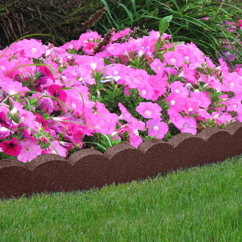 Azuolas 9 cm H x 119 cm W Lawn Edging Fencing, Earth