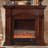 Wlanut Solid + Manufactured Wood Electric Fireplace