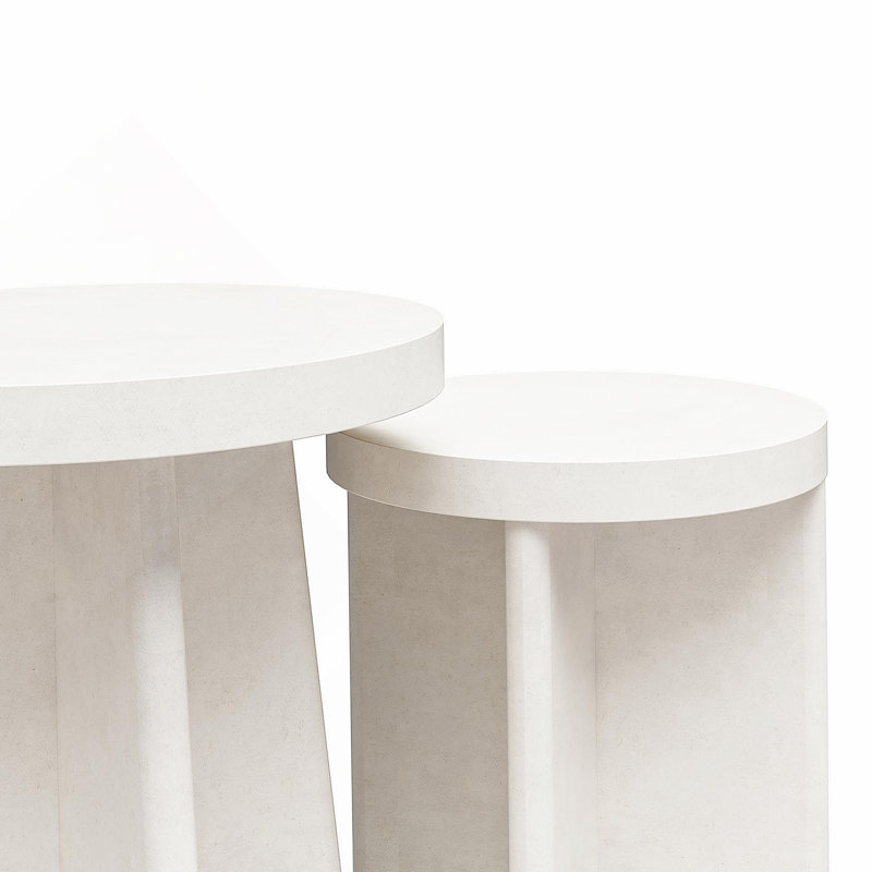 Tables de bout rondes Liam, ensemble de 2