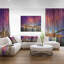 New York, Manhattan, paysage urbain avec nuages, reproduction de photo sur toile tendue-33186829-18298304