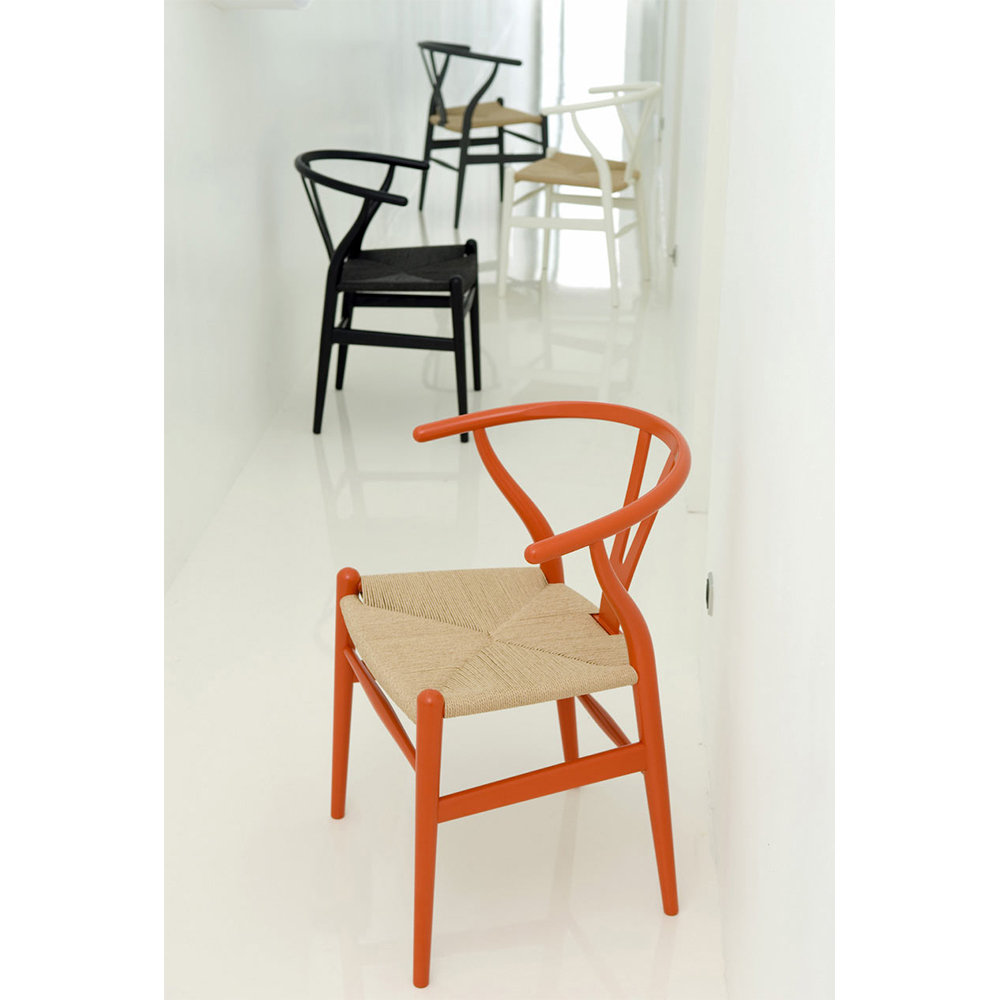 Baruti Wicker Side Chair, Orange/Beige