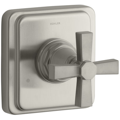 Pinstripe Pure Valve Trim with Pure Design Cross Handle for Transfer Valve, Requires Valve