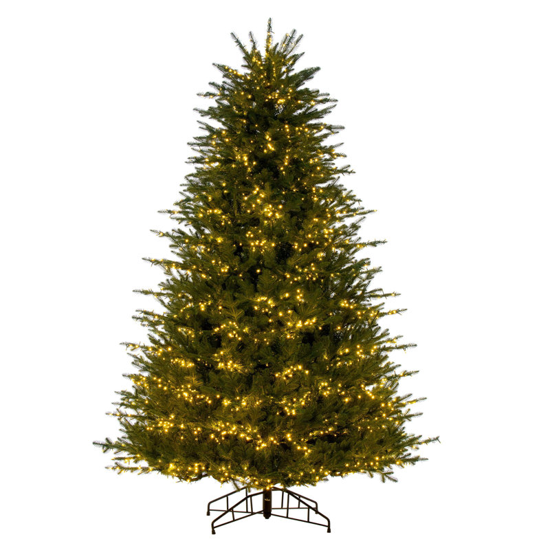 Artificial Fir Christmas Tree with Lights, 10'
