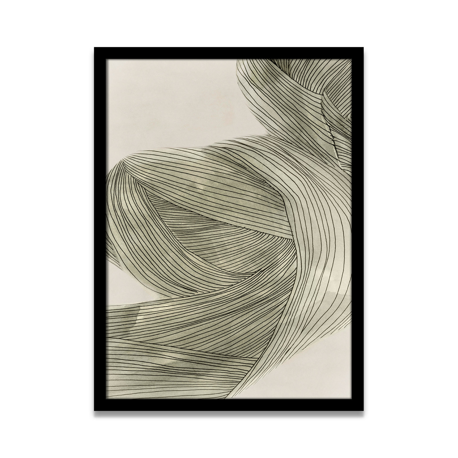 Anelis "Dreaming in Pastel II" Painting, 23" H x 17" W x 0.75" D, Satin Black