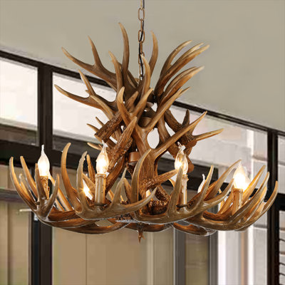  Lustre bougie en résine Antler