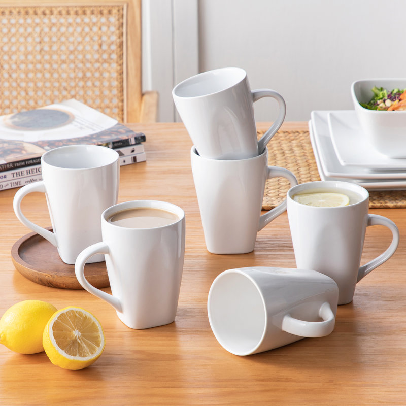 Piece Stoneware Dinnerware Set - Service for 6, White