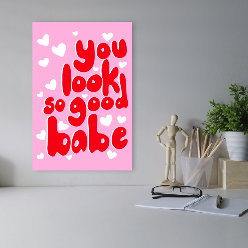 You Look Amazing Modern Playful Romantic Wall Art Print by Athene Fritsch - Print, 45.72cm H x 30.48cm W