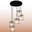 Luminaire suspendu cage en métal 5 lumières