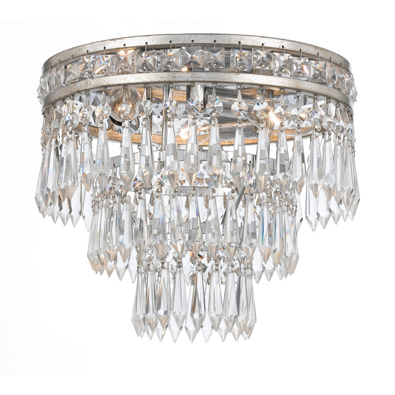 Dapo 3 - Light Flush Mount, Olde Silver
