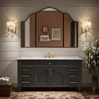 Armoire de salle de bain luxueuse rétro française