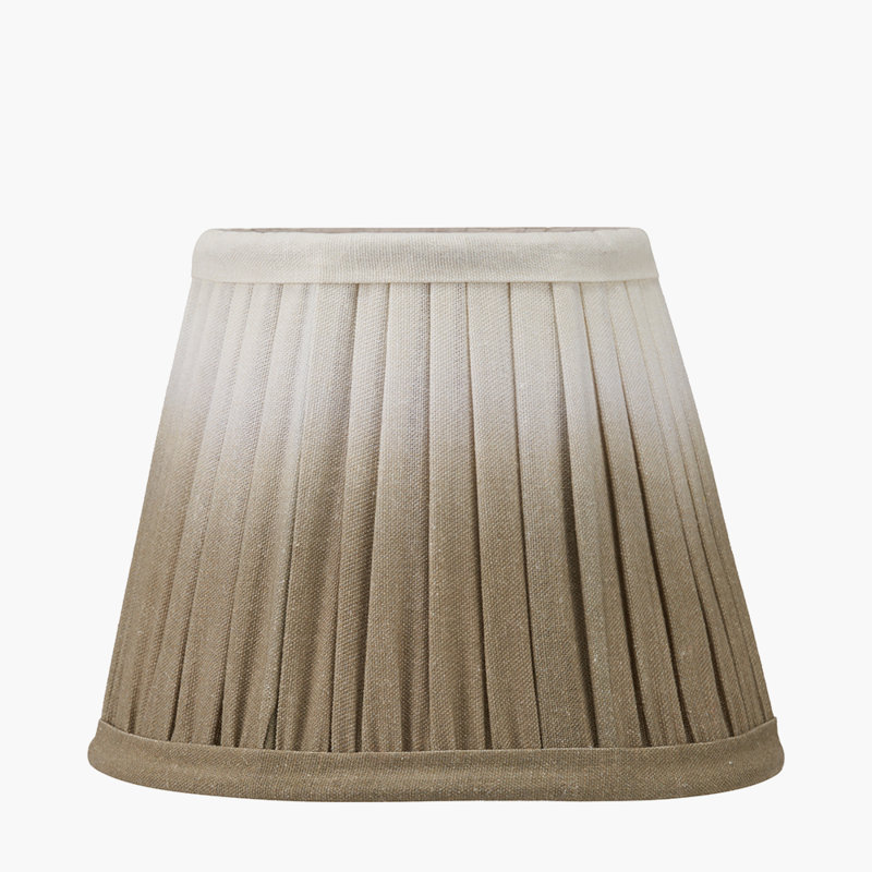 Scallop Cotton Empire Lamp Shade ( Uno ), Taupe, 12cm H x 16cm W x 16cm D