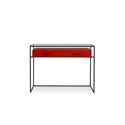 Damarii 110cm Glass Top Console Table