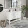 48“ Double Sink Bathroom Vanity With Resin Countertop, Zinc Alloy Faucet, 2 Soft-Close Doors 2 Smooth Drawers 1 Open Shelf