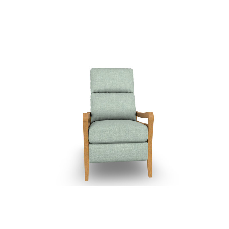 Modern High Leg Recliner, Honey Birch, Capri