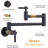 Brass Wall Mounted Two-Handle Pot Filler Kitchen Faucet with Double Joint Swing Arm-69766042