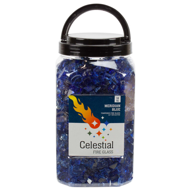 1/2 po d'épaisseur en verre trempé réfléchissant 10 lb, Bleu méridien, H 10,5 po x l 6 po x P 6 po