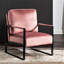 Chaise d'appoint Mid-Century moderne, structure carrée en métal durable, revêtement moelleux-860448534