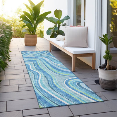 Lamanna Washable Abstract Indoor / Outdoor Rug