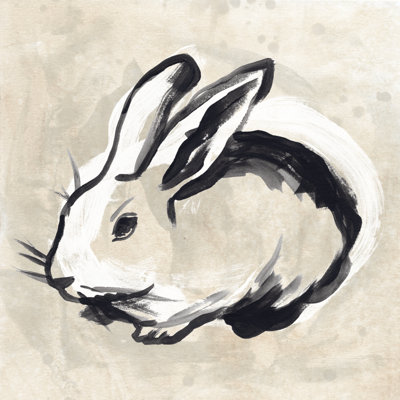 Antique Rabbit II by June Erica Vess - Wrapped Canvas Painting