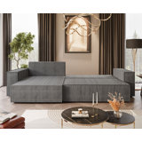 Carlos XL Cord Upholstered Corner Sofa