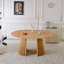 Ensemble de salle à manger 1 + 4,5 pièces, table de salle à manger à pieds en métal Mid-Century pour 4-6 personnes avec plateau en panneau de fibres à densité moyenne, table de salle à manger à piédestal, table basse de loisirs-1088890340