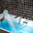 Widespread Deck Mount Roman Tub Faucet With Hand Shower, Two-Handle 4-Holes Bathtub Shower Faucet Set-102673605