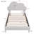 Twin Size Upholstered Cloud-Shape Bed ,Velvet Platform Bed With Headboard,No Box-Spring Needed