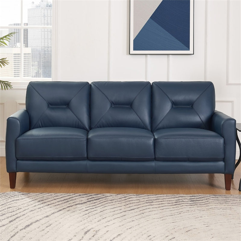Brycelynn Heriberto 80Cm Round Arm Sofa Bed, Navy