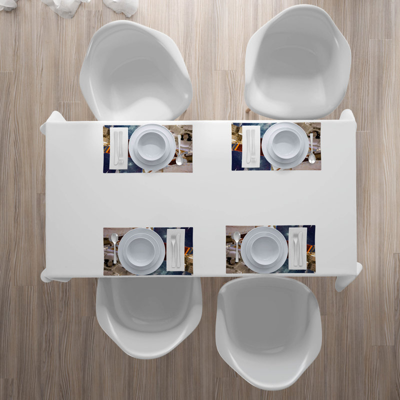 Polyester Abstract Rectangle Placemat