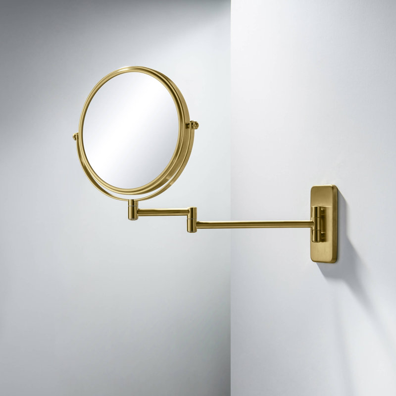 Miroir de maquillage / rasage, Laiton brossé