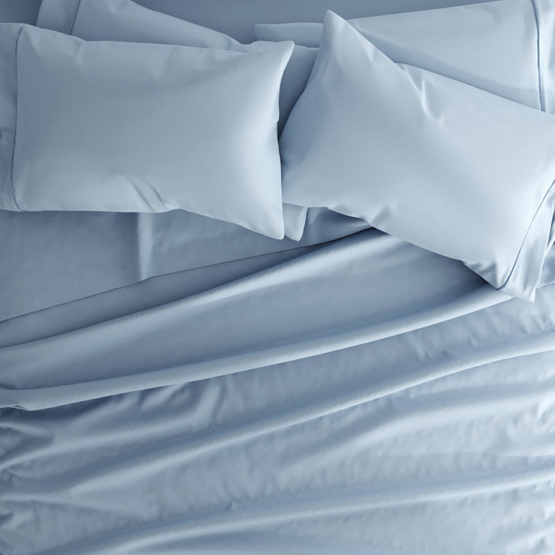 Simply Soft Brushed Microfiber Solid 6 Piece Sheet Set, Twin Sheet Set + 1 Fitted Sheet + 1 Pillowcase, Light Blue