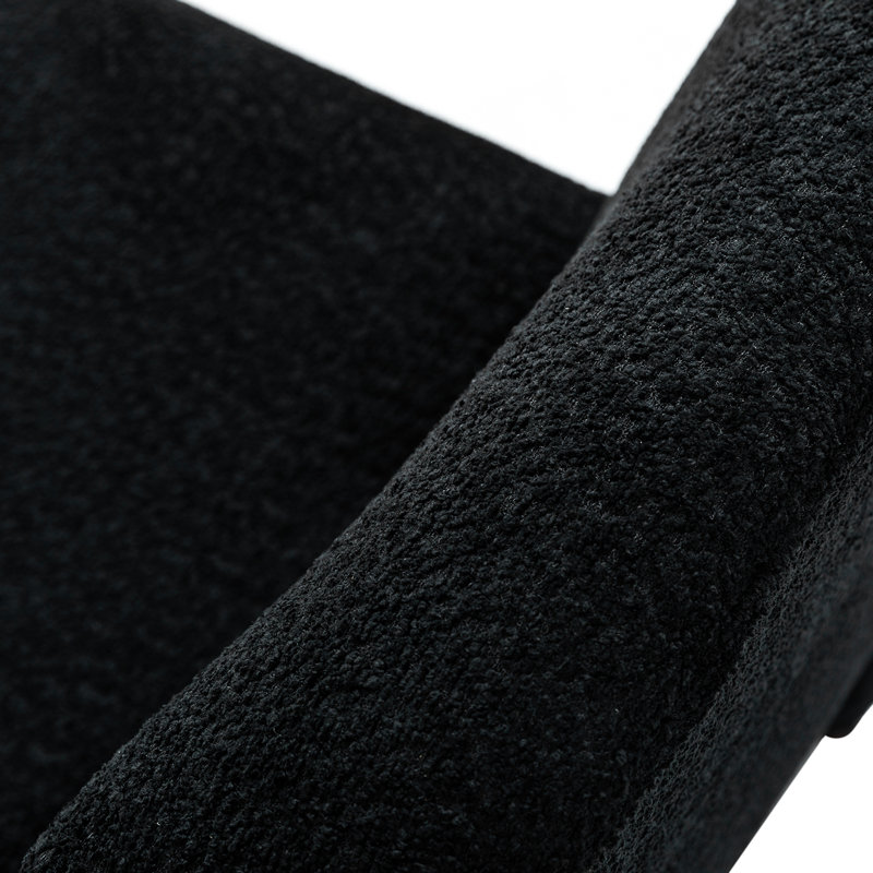 Chaise d'appoint 24 po Bayro, Chenille noir, Brun