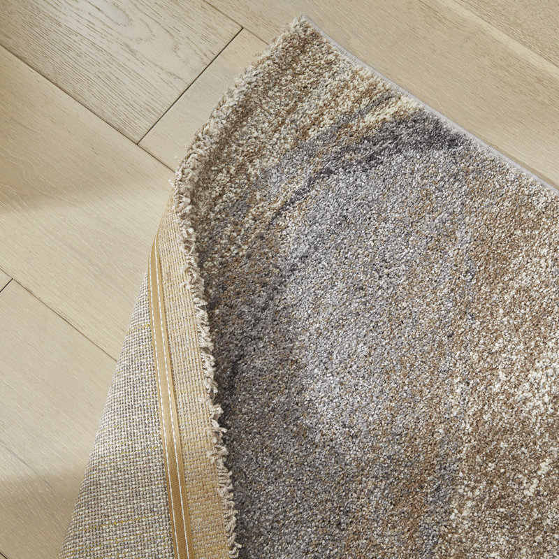 Plush Grey Beige Area Rug, Rectangle 200 x 290 cm