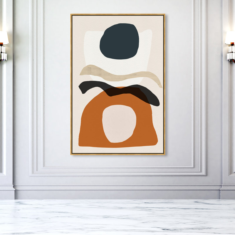 Abstrait La Afrique Meridionel - reproduction d'art sur toile, H 54 po x l 36 po x P 1,5 po, Encadrement doré