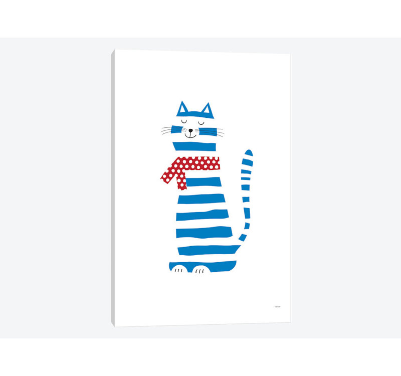 « cat », impression sur toile tendue, H 26 po x l 18 po x P 1,5 po, Toile encadrée noire