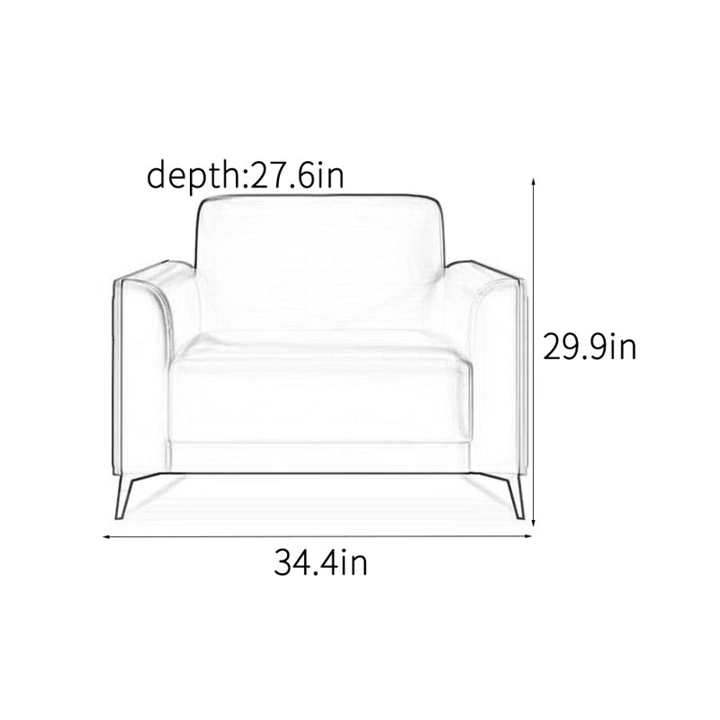 Chaise d'appoint simple et moderne