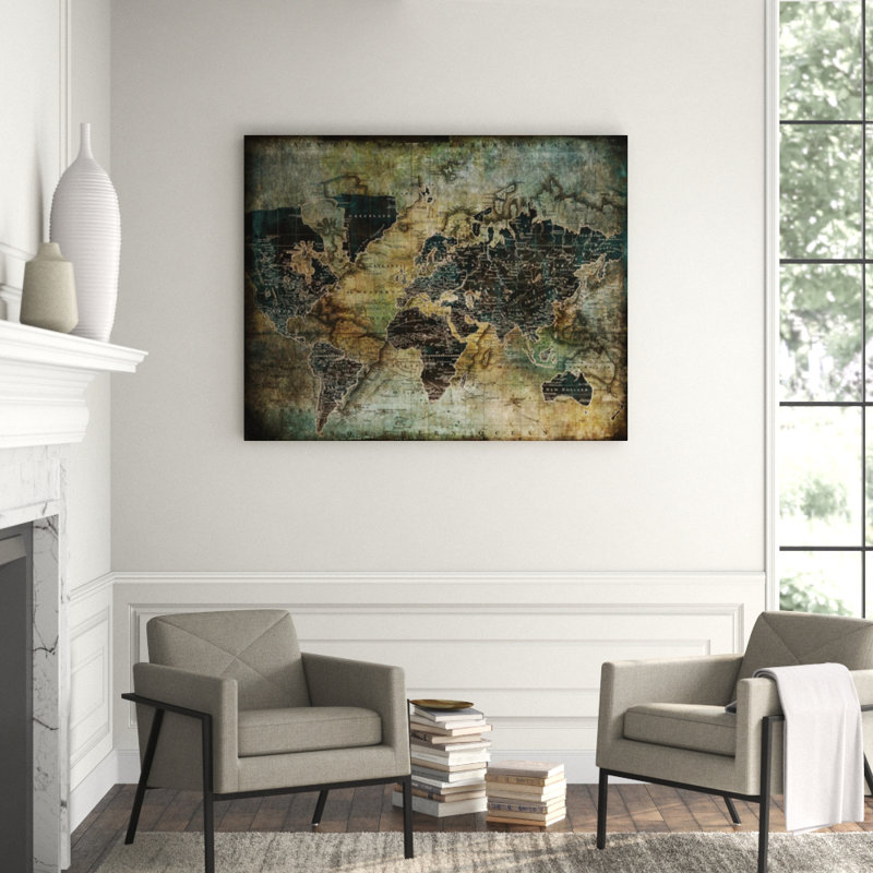 Ancient Geography Print by Sofia Fox, Outdoor, 47" H x 59" W