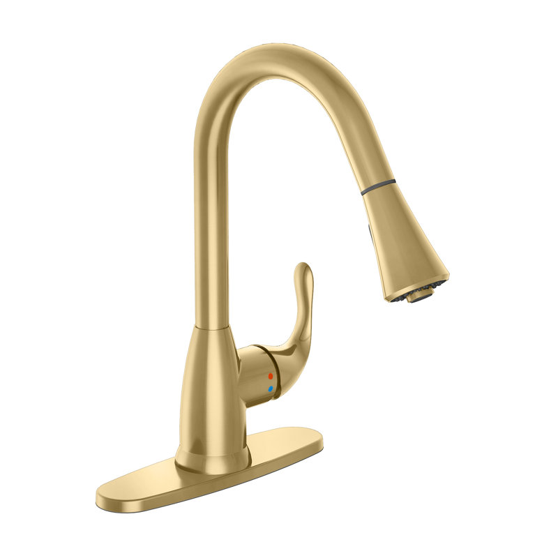 Vetta Pull Down Kitchen Faucet, Gold