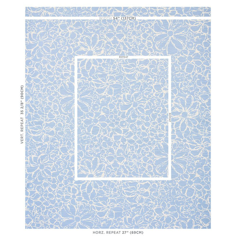 Sidonie Fabric, Blue