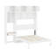 Lit escamotable avec bureau, armoire supérieure et tablettes de rangement, lit pliable peu encombrant-1190154442